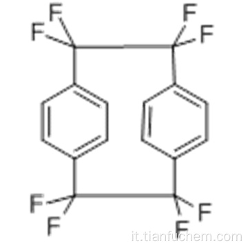 2,2,3,3,8,8,9,9-Octafluorotriciclo [8.2.2.24,7] esadeca-4,6,10,12,13,15-esaene CAS 3345-29-7